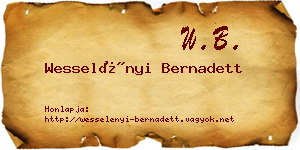 Wesselényi Bernadett névjegykártya